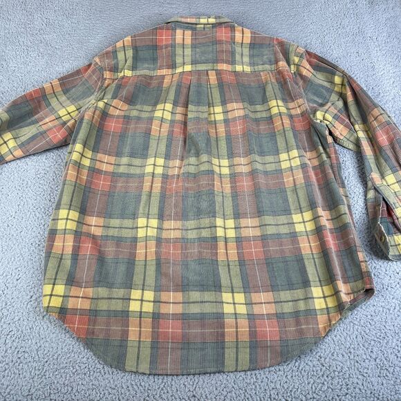 The Territory Ahead Corduroy Shirt Mens XL Red Green Button Down Pocket Cotton - Picture 2 of 10